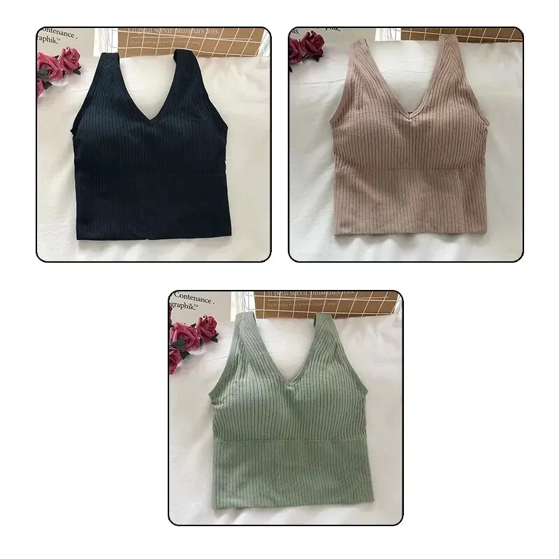 Women Lingerie Bra Seamless Bra Camisole Underwear Crop Top Free Size Breathable Sports Fitness Yoga