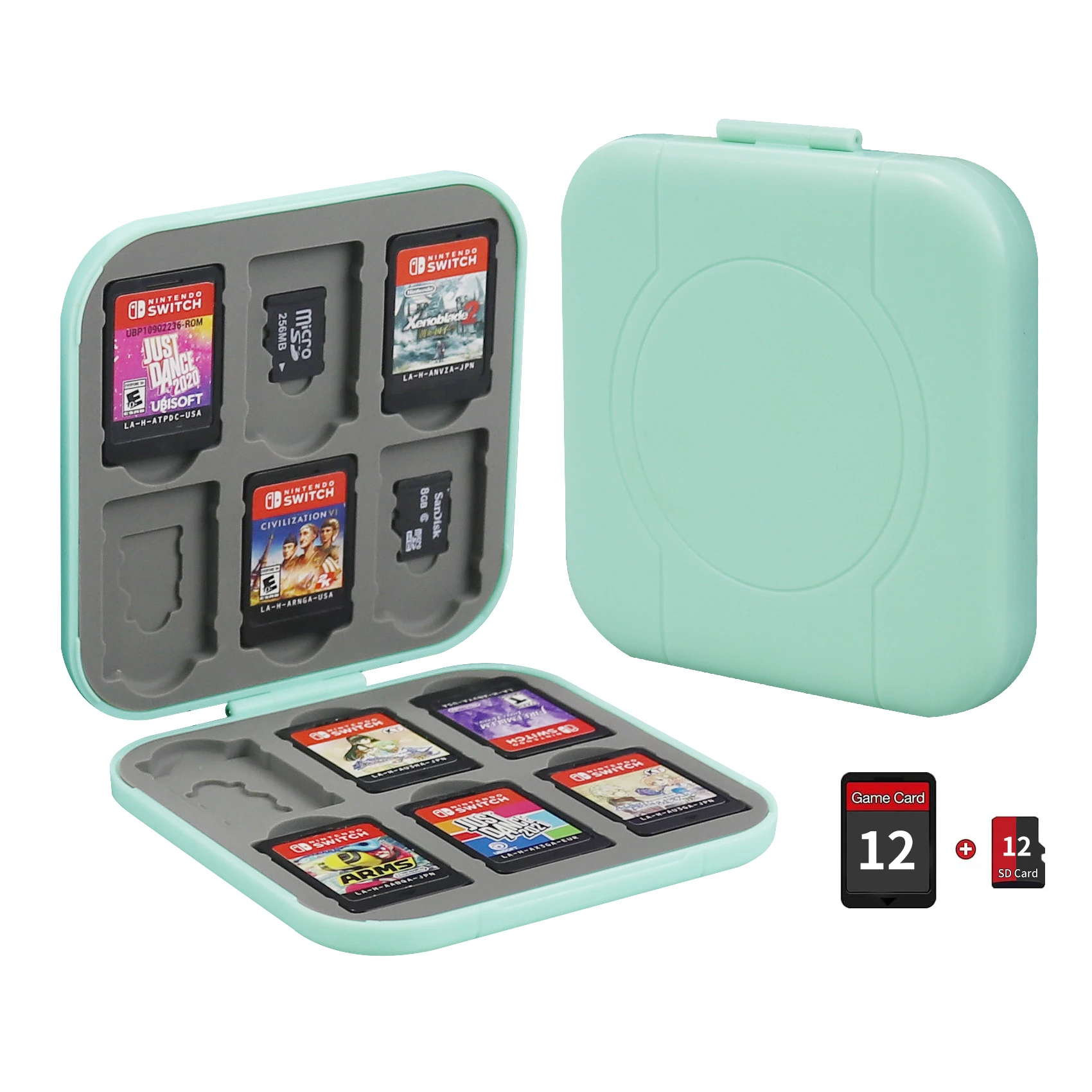 New 12 In Switch Game Card Storage Case magnetic absorption