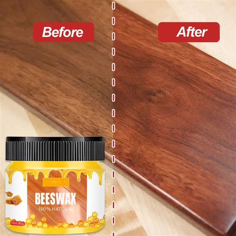 80g Wood Care Wax Solid Wood Furniture Polishing Seasoning Beeswax Polisher  Waterproof Furniture Care Maintenance Beeswax - AliExpress