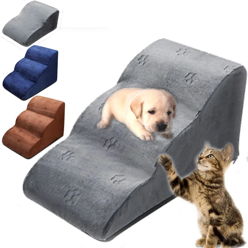 

Портативная Съемная лестница для кошек и собак, нескользящая лестница на 2/3 ступеней для лазания, дивана, кровати для питомцев