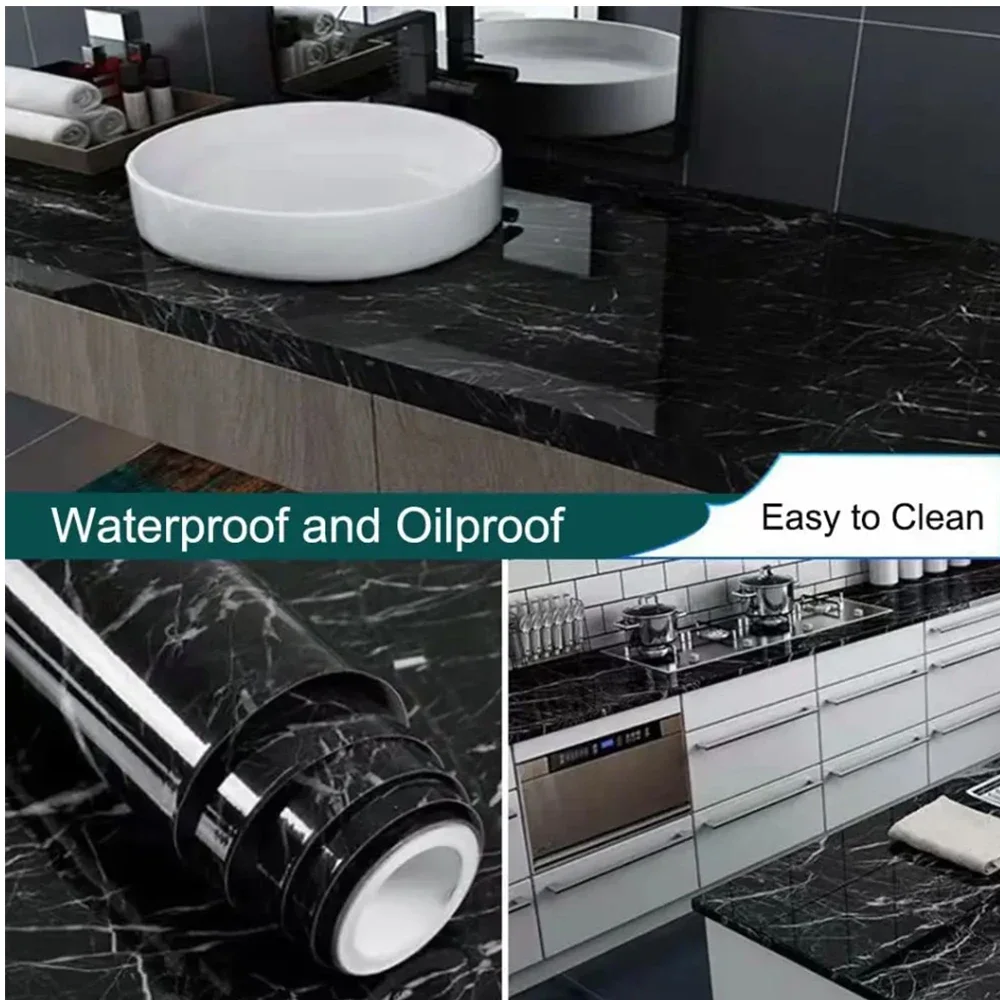 Marble Vinyl Self Adhesive Wallpaper for Bathroom Kitchen Cupboard Table Wall Contact Paper PVC Waterproof Wall Stickers wall stickers