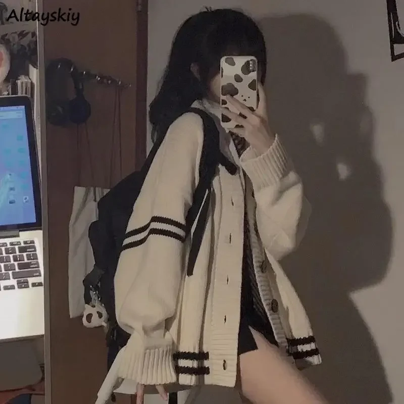 여성용 러블리 코지 가디건, 올매치 패치워크, 한국 스타일, 인스타그램, 카와이..