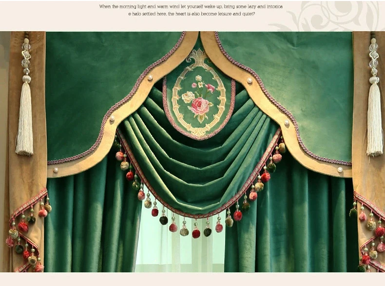 高級ベルベットカーテン　厚い生地　別荘　特別　刺繍 ベルベット製 高級カーテン ドイツシルク綿 刺繍 別荘 - メルカリ