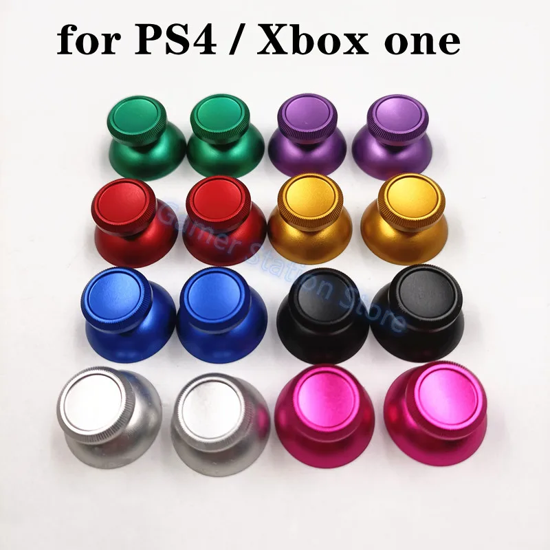 96sets 3D Thumbstick Cap Aluminum Alloy Metallic Metal Analog Joystick