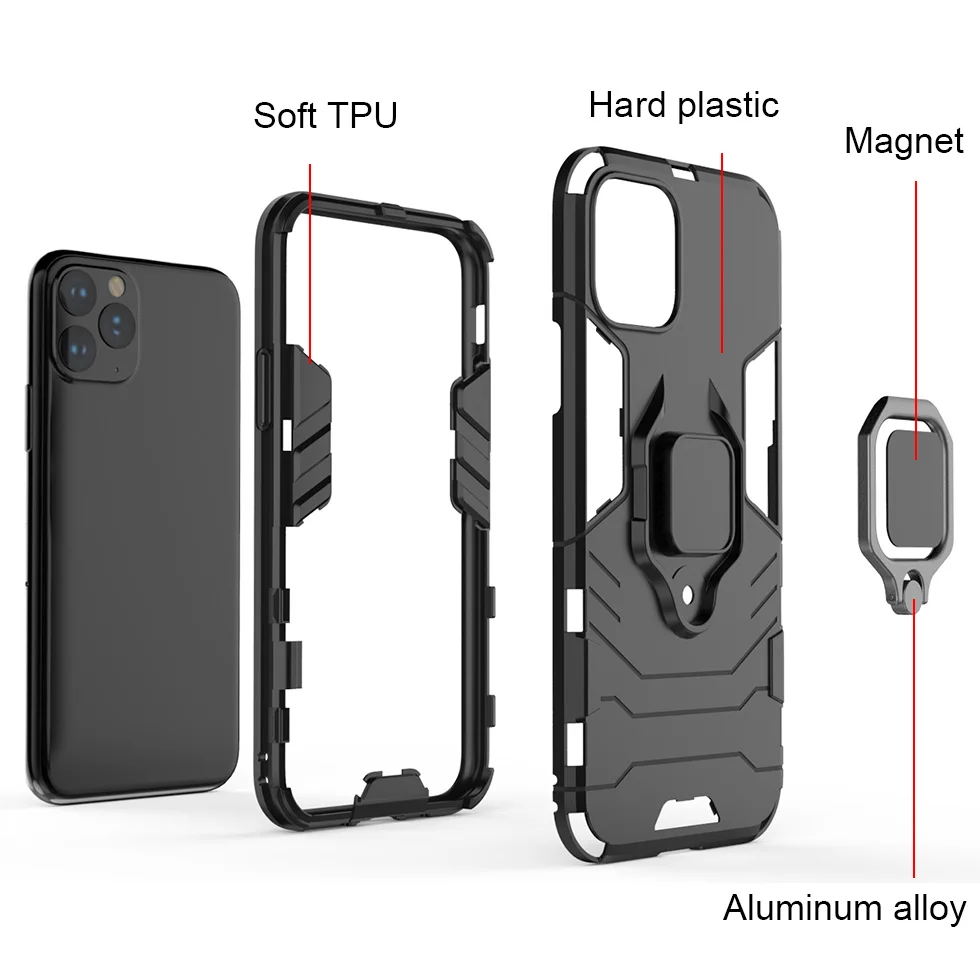 Luxury Magnetic Ring Car Phone Case Cover