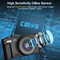 Цифровая камера Ourlife AC600 4K, 64 МП, UHD-камеры, 18-кратный цифровой зум 180 °   Винтажная камера для видеоблогов с откидным экраном для автофокуса YouTube — изображение 6