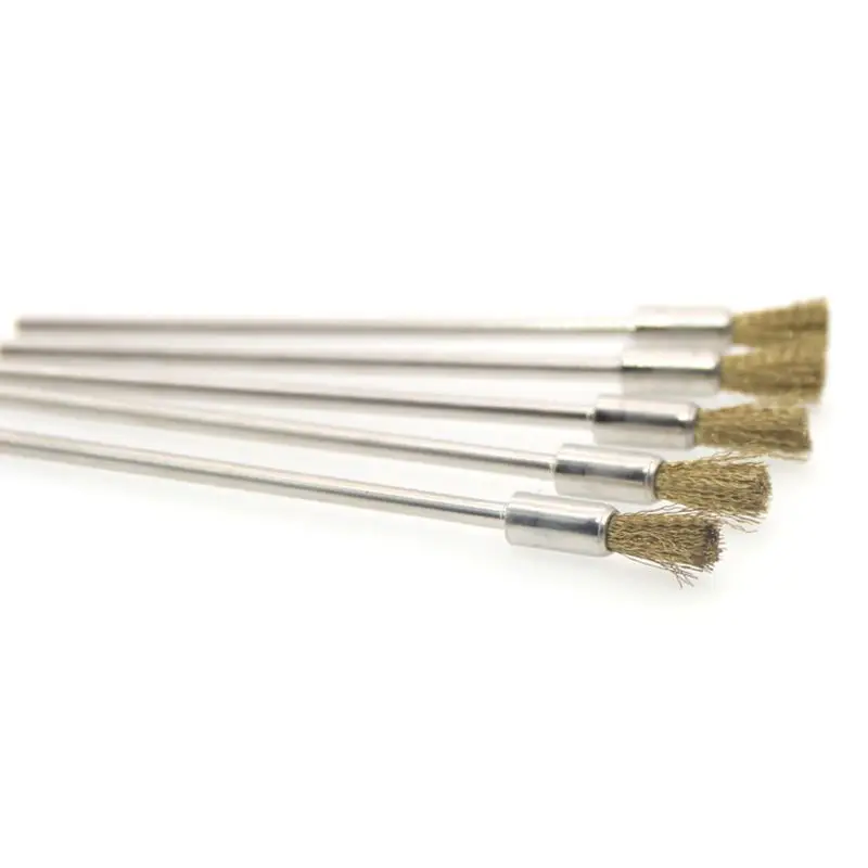 Pen Wire Brush 100mm With 3.0 Round Long Shank,Steel Cleaning End Brushes Rotary Tool Pen Wire Brush Rust Paint Removal ワイヤーブラシ 6