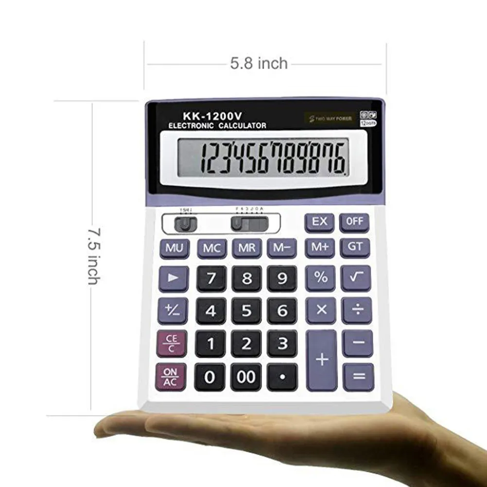 12자리 태양열 계산기, 전자식 휴대용 소형 경량 계산기, 일상 사용, 학생, 전문가, 가정, 사무실, 금융, 수학용