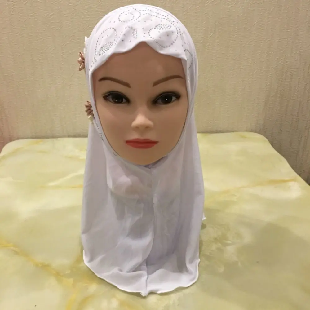Cotton Hijab Head Wrap Islamic Scarf for Kids Girls