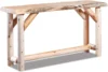 Live Edge Log Sofa Table (Natural) — Rustic Live Edge Log Furniture 1
