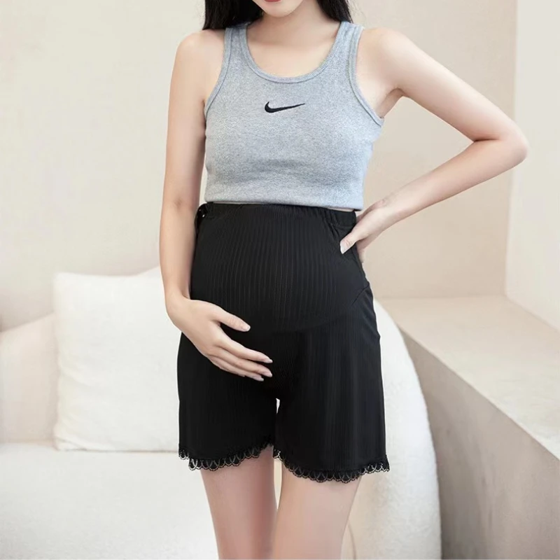 Pregnant women's safety pants can be worn outside can adjust the bottom high waist pregnancy period leggings women