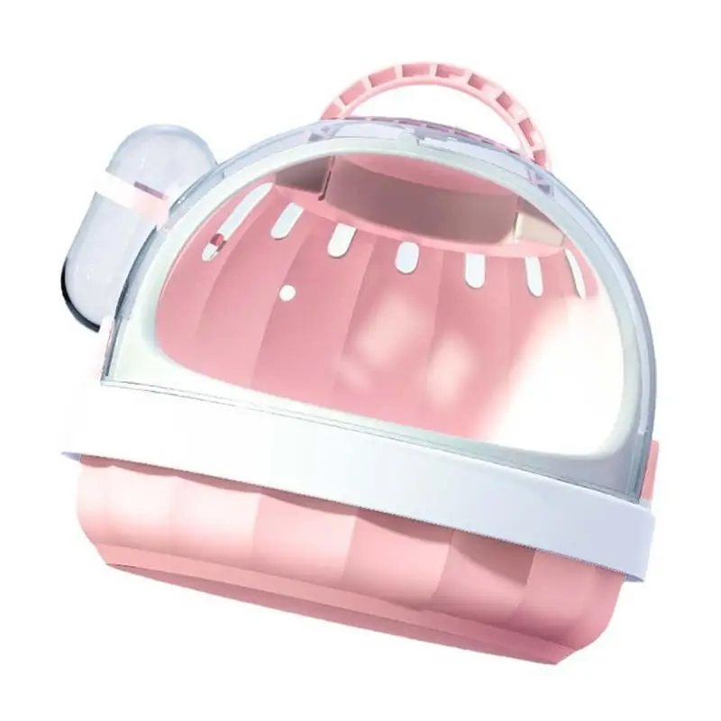 Small Pet Carrier with Water Feeder Hamster Travel Cage for Guinea Pig Hedgehog Pet Bag Ferret Accessories Portable Out House pet carrier