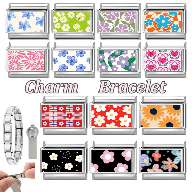 Creative Flowers Series Bracelet Women Men DIY Making Gift
