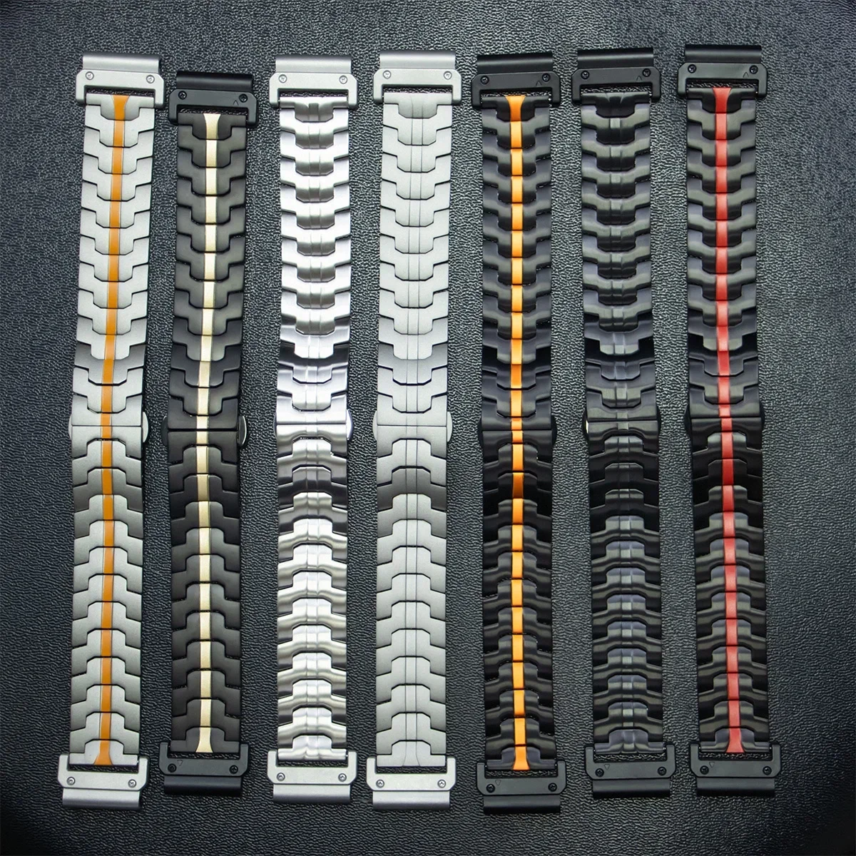 Enhanced QuickFit Titanium Color Stainless Steel Watch Strap