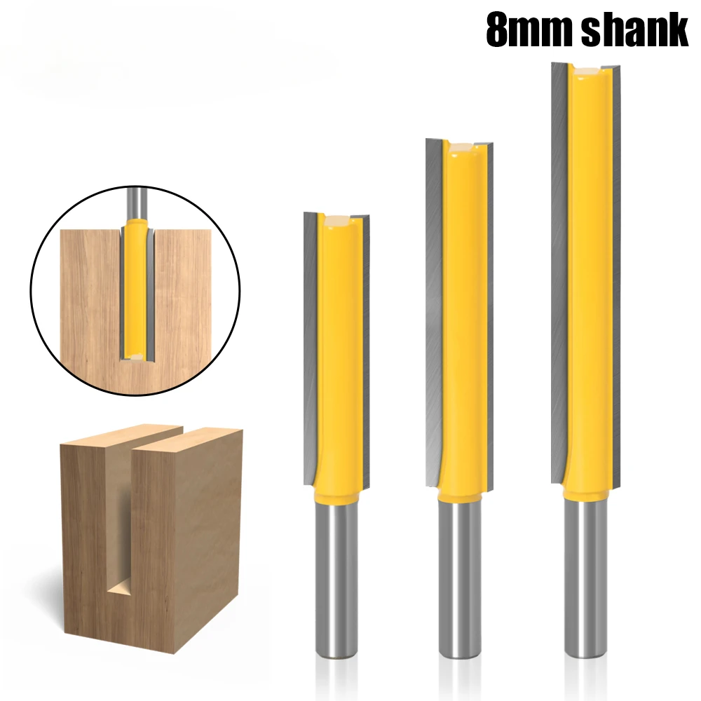1 Pz Dritto/Dado Router Bit 1/2 "Dia. X 2 "X 2-1/2" X 3 "Lunghezza-Utensile Da Taglio Per Legno Con Gambo Da 8Mm