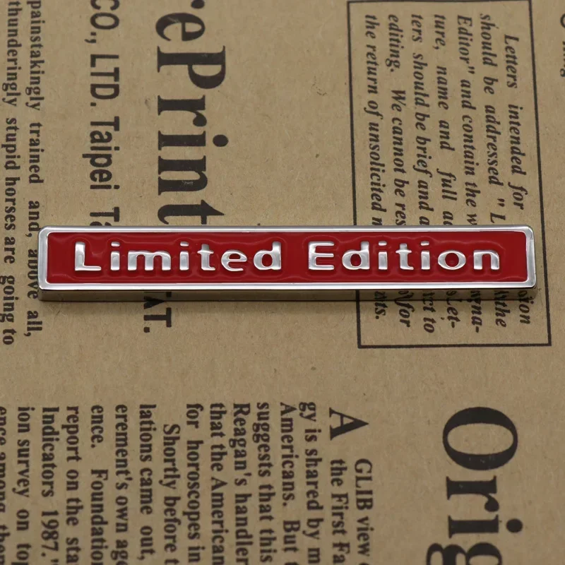 Limited Edition 3D Metal Emblem Badge Sticker