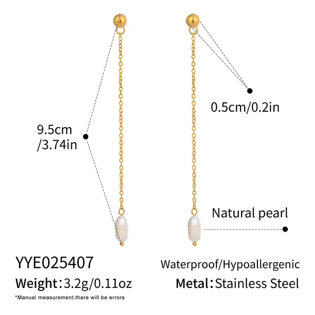 87407-496f02.jpg c.citybeauty – boucles d'oreilles élégantes en perles naturelles pour femmes, longue chaîne, en acier inoxydable plaqué or 18 carats, bijoux quotidiens