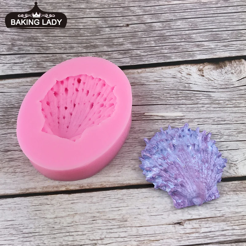 

MNYB Ocean mold three-dimensional shell scallop diy chocolate fondant cake mold silicone Chocolate Fondant Jelly Making Form