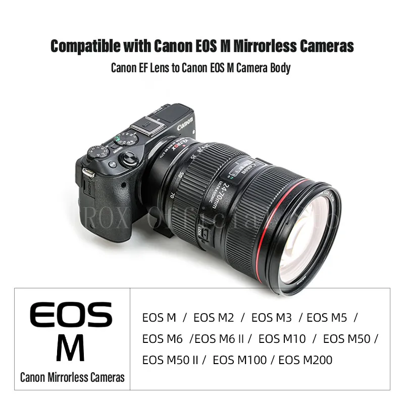 Rusteloosheid zijn Razernij Viltrox EF-EOS M Electronic Auto Focus EF-M Lens adapter for Canon EOS EF  EF-S Lens to EOS M M2 M3 M5 M6 M10 M50 II M100 Camera - AliExpress