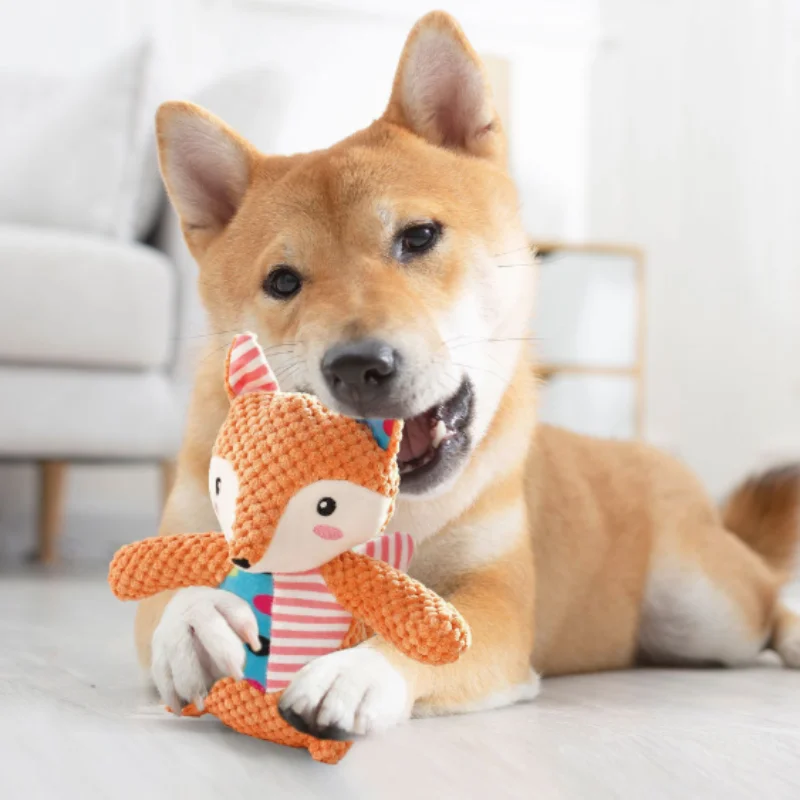 Neues, langlebiges Haustier-Hunde-Plüschtier für kleine Rassen – quietschendes Kauspielzeug in Tierform für Chihuahua Yorkshire Bichon Welpen – Detail 23