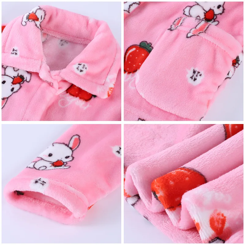 Thickened Flannel Kids Pajamas Set 5