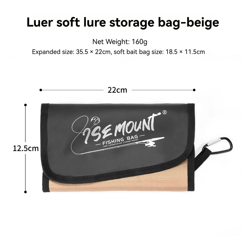 Pochette de rangement leurres souples étanche portable détachable pour pêche - organisateur appâts