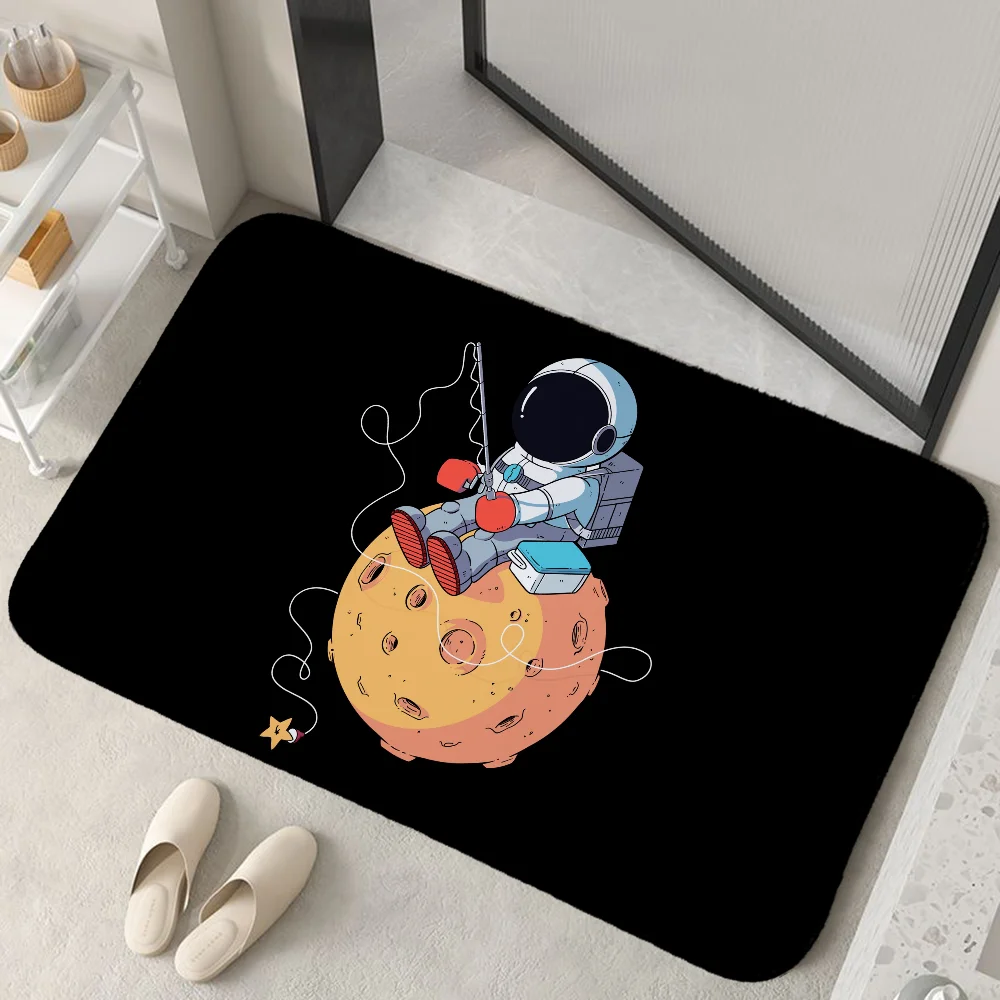 

Cartoon Astronaut Door Mat Doormat Rugs Balcony Bedrooom Carpet for Kitchen Super Absorbent Bathroom Rug Room Mats Foot Entrance