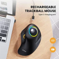 Jomaa RGB Backlit Trackball Mouse Control for Gaming Bluetooth Right Hand Vertical Trackball Mouse for Gamer Windows Mac - Image 5