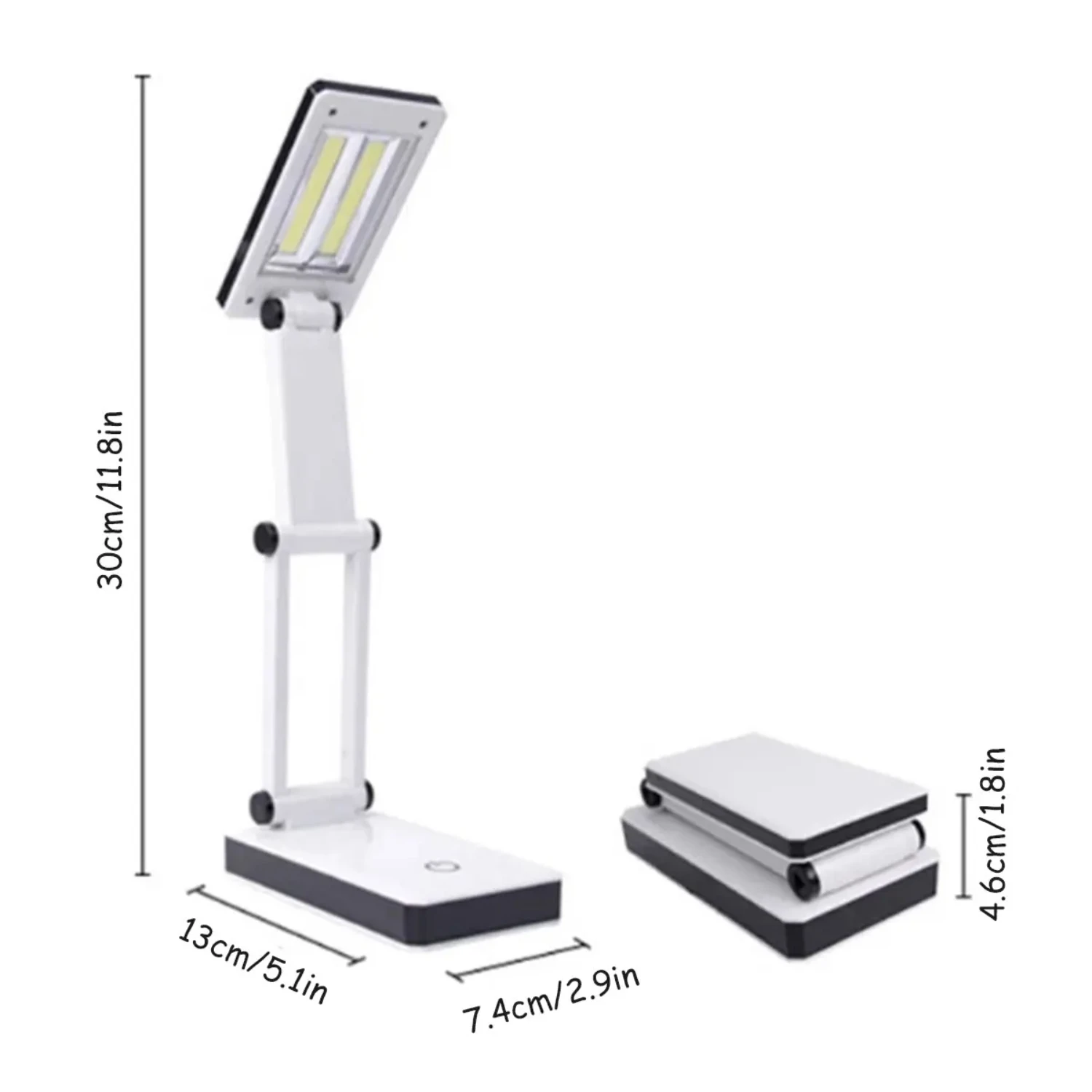 LED Desk Lamp Touch Dimmable USB/Battery Control Foldable Table Bedside Reading COB Night Light 3