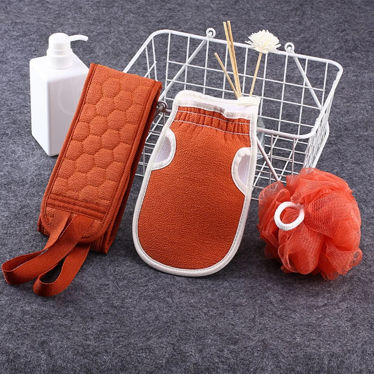Bath Towel Gloves Set Thickened Stain Removal