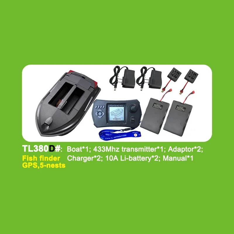 Skywolf TL380 dual hull 12 GPS nest points sonar autopilot baitboat for sea fishing