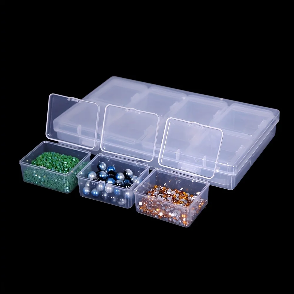 8/16 Grid Large Capacity Diamond Painting Storage Box DIY Bead Jewelry Box Nail Tool Accessories Earring Necklace Box