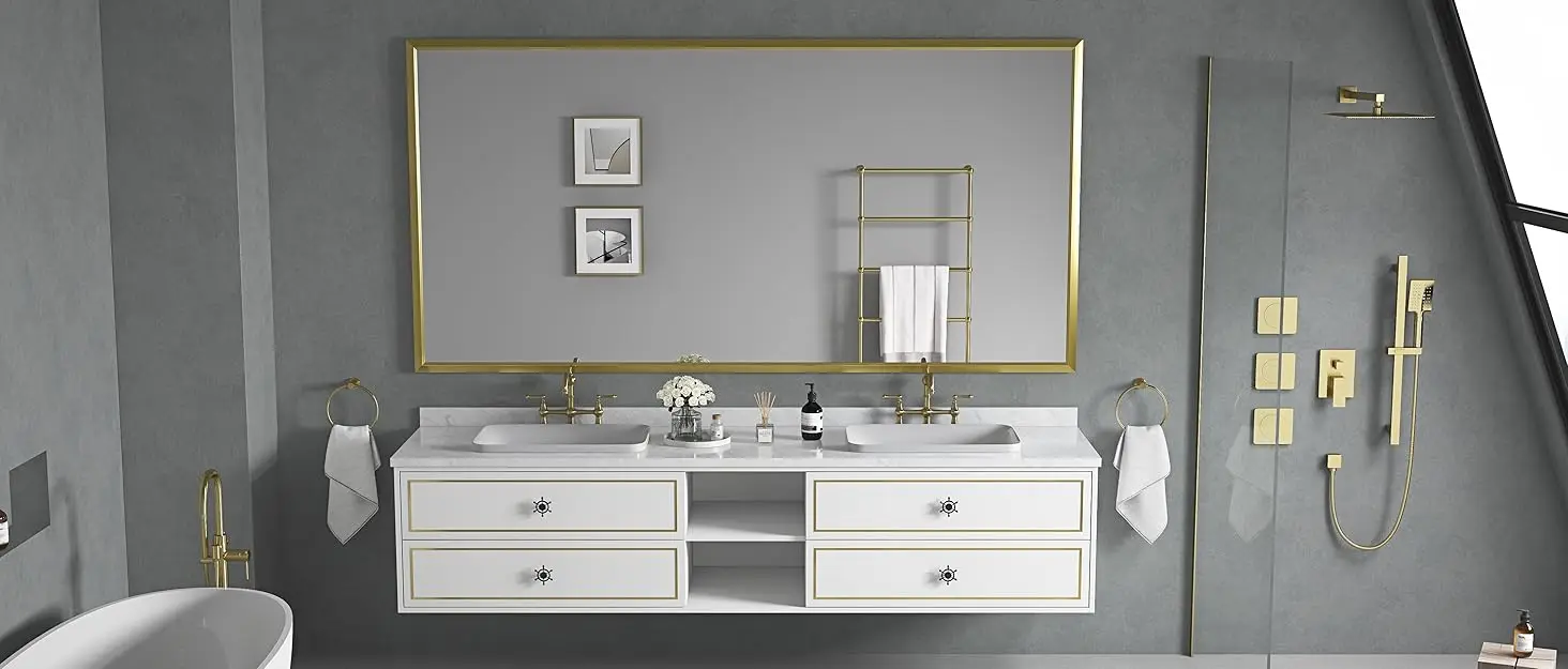 Description Picture 2 of itemLED lighting bathroom mirror 32x24 vanity mirror with light, anti fog, intelligent dimmable 3 colors, vanity mirror