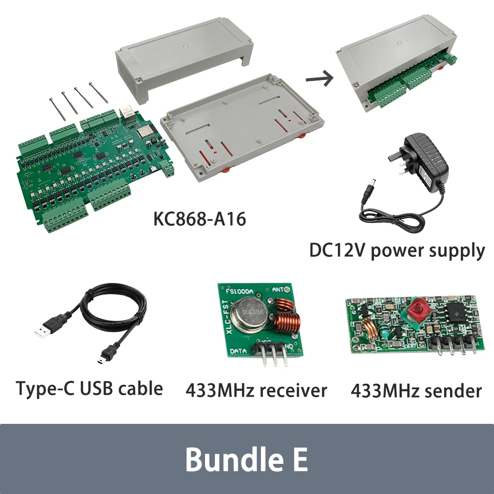ตัวเลือกสินค้า บอร์ดควบคุมอัจฉริยะ Kincony A16 สำหรับ Home Automation