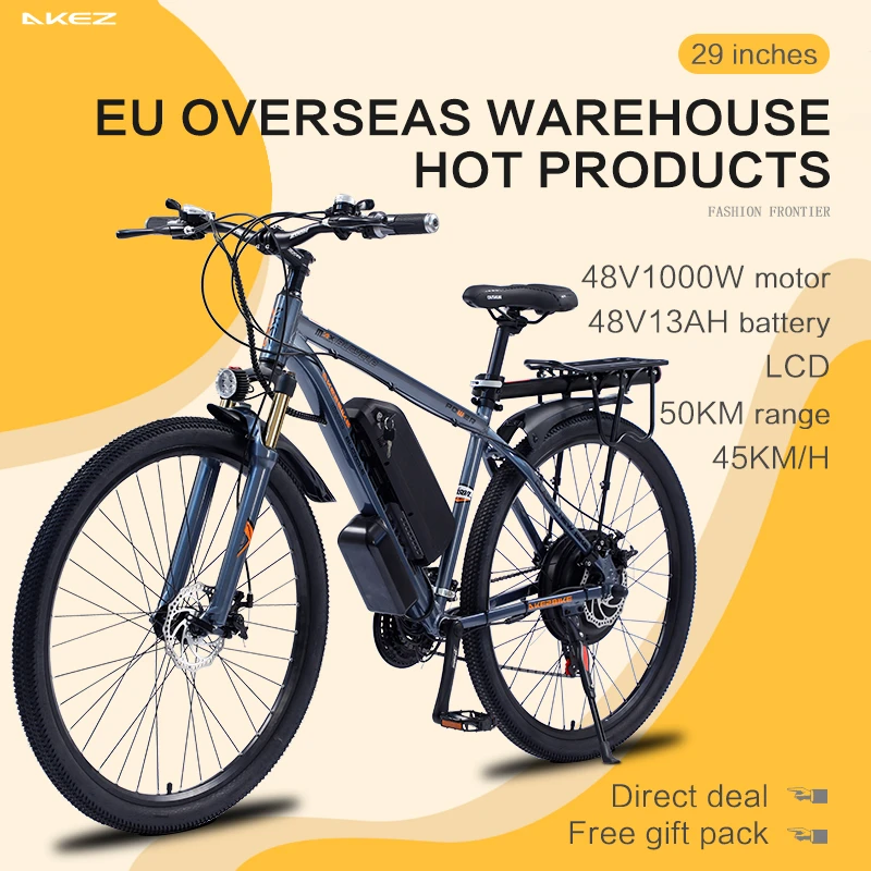 29 Inch Electric Bike Power Mountain Bike 48V1000W Electric Ebike Electric Bicycle Travel City