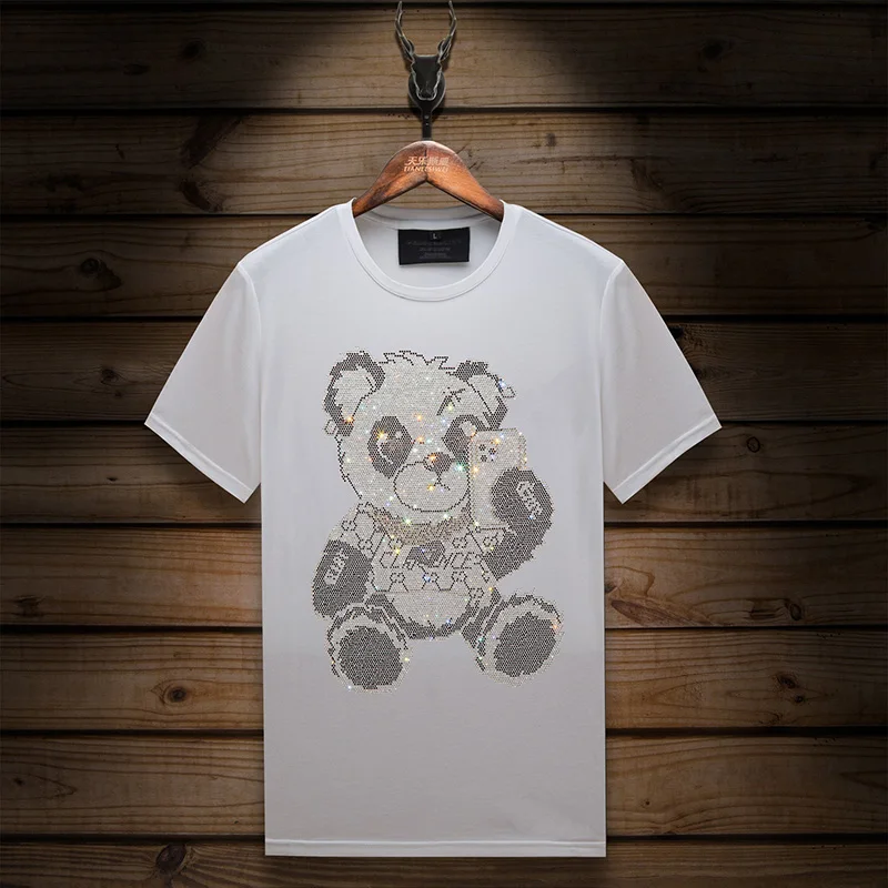 Bear T-shirt Diamonds, Young Men's Clothing, Men's Bear T-shirt