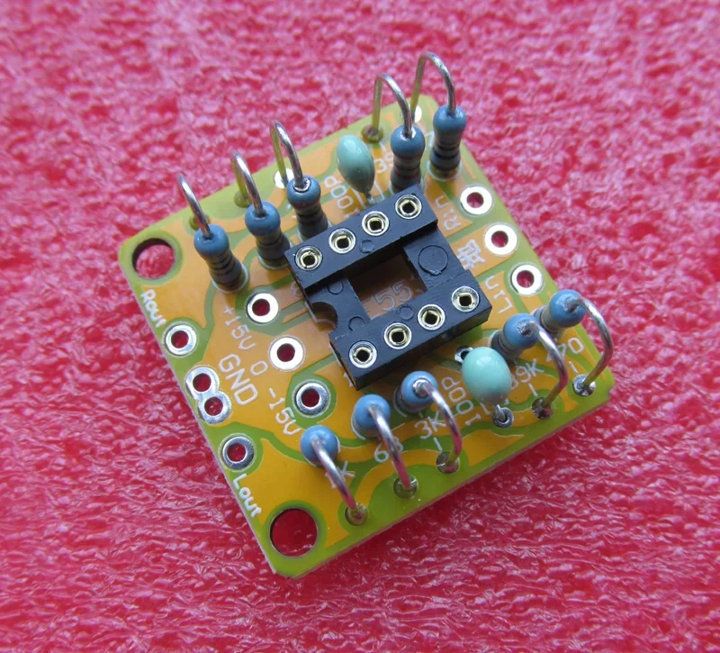 Dual OP Amp Board Preamp DC Amplification PCB for NE5532 OPA2134 OPA2604 AD826 Board Module