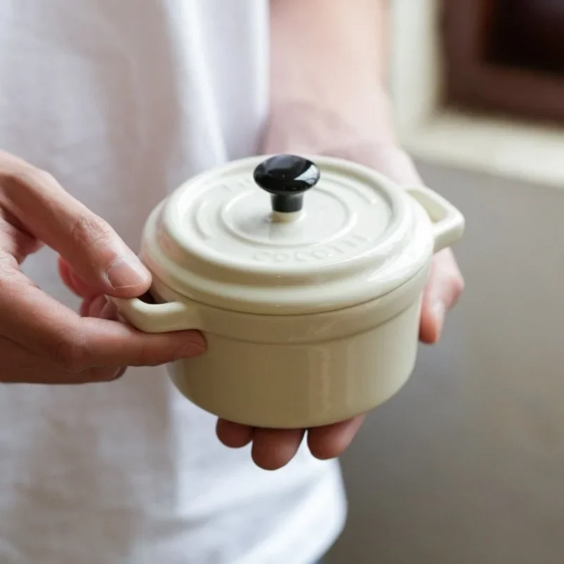 Ceramic Oven Safe Breakfast Bowl Ramekins with Lids