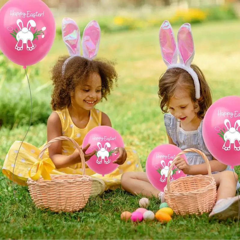 Happy Easter Balloons 100X Cute Eggs Bunny Chick Balloon Happy Decor Themed Party Latex Party Supplies Decorations
