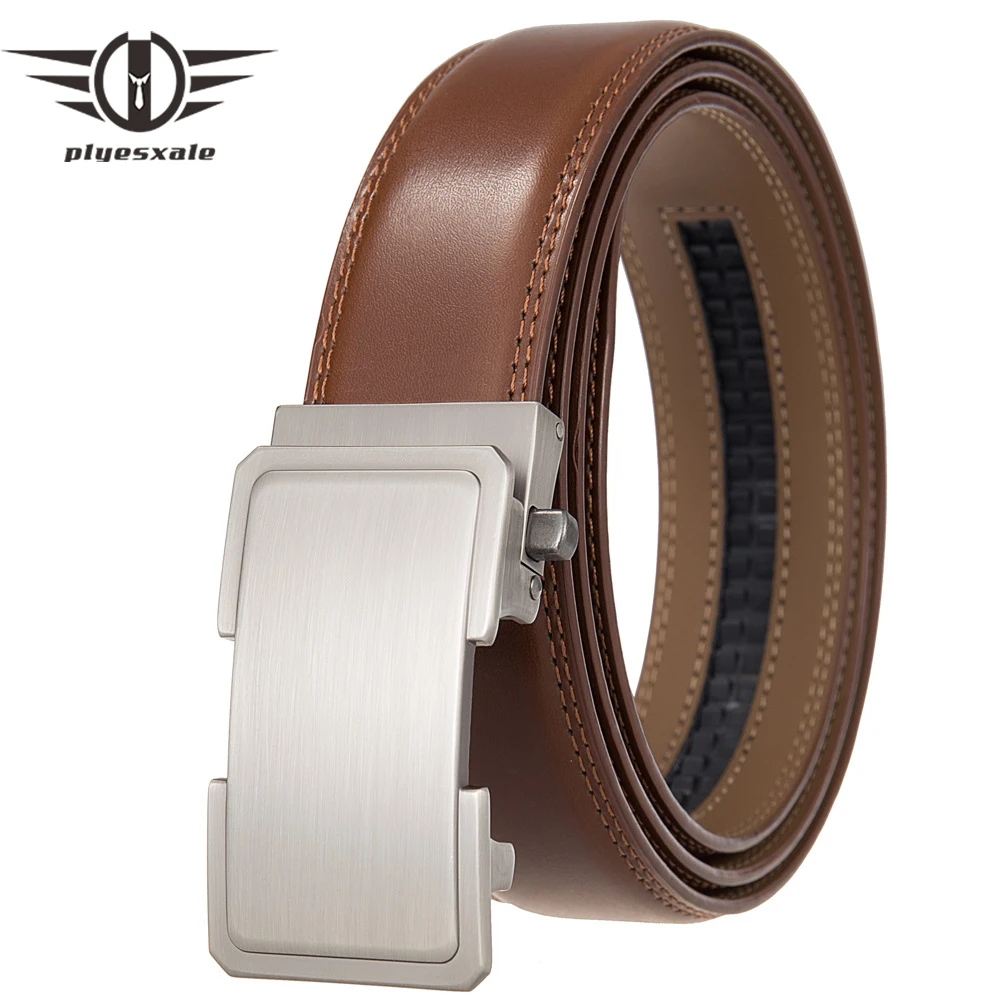 

2024 New Arrival Tan Brown Man Belt Genuine Leather Luxury Designer Mens Ratchet Belts Top Quality Automatic Waist Belt B1249