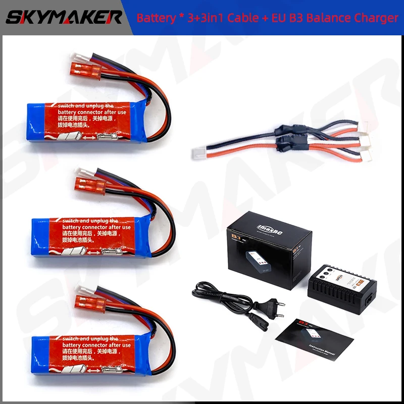 Carregador, 7.4V, 400mAh, 20C, 1:28, 284161, 284010, 284131, K969, K989, 2S