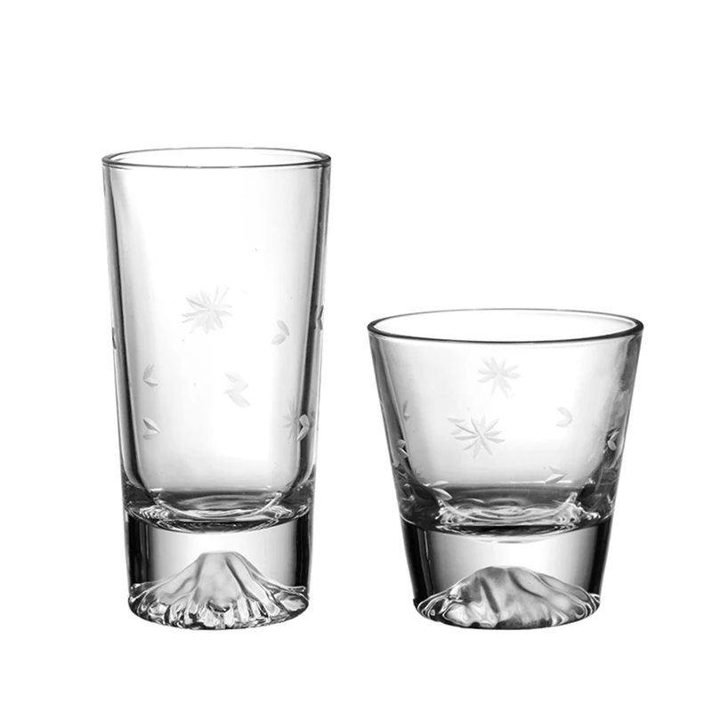 Glass Cup Beer Glass Snowflake Mountain Viewing Cup Household High Beauty Wine Glasses Glassware for Cocktail Scotch Mug