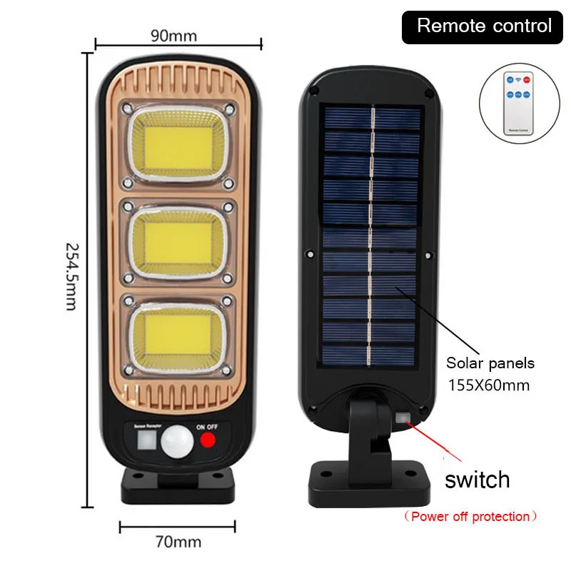 solar powered led wall light COB/LED Solar Street Lamp Outdoor Solar Wall Lamp Courtyard Light with RC Strong Solar Power Torch Solar Motion Sensor Light decorative solar lights Solar Lamps