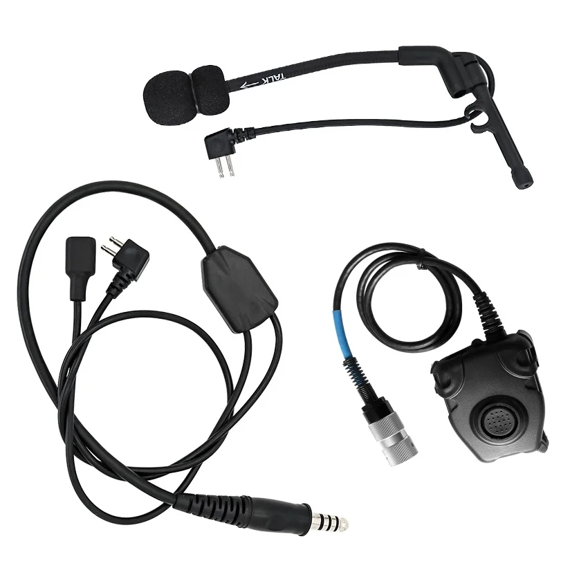 TS TAC-SKY Tactical Headset Accessory Y Cable with 6-Pin PTT Adapter Compatible with Comtac ii iii xpi v Headphones