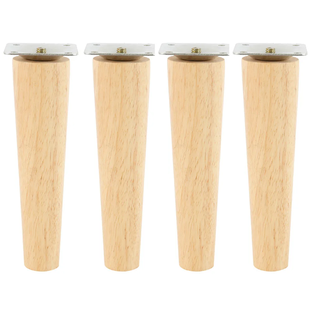 Solid Wood Furniture Replacement Legs - Straight and Sloping Options for Sofa, Bed, Cabinet, Table, and Chair