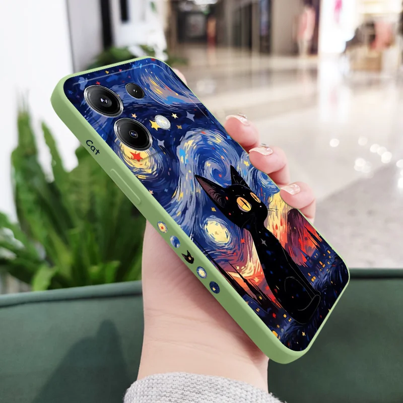 Star Cat Silicone Phone Case - Stylish & Durable Cover