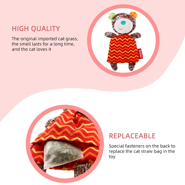 GiGwi Pet Toys Refillable CATNIP Series Cat Toy Simulation modeling Washable Canvas Replaceable Catnip Toys Pet Products For Cat 3