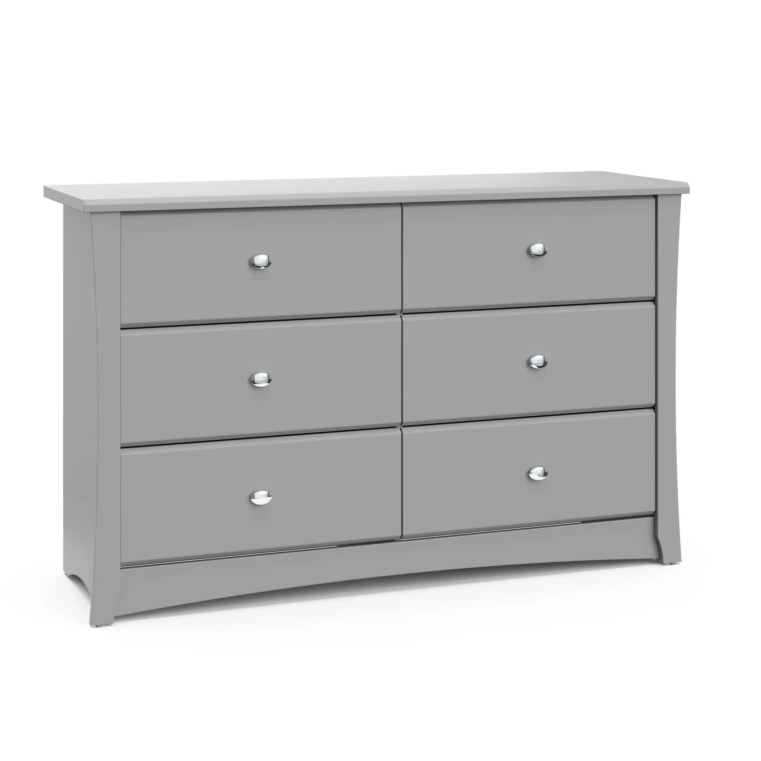 6 Drawer Kids Double Dresser Pebble Gray/White/Black/Espresso