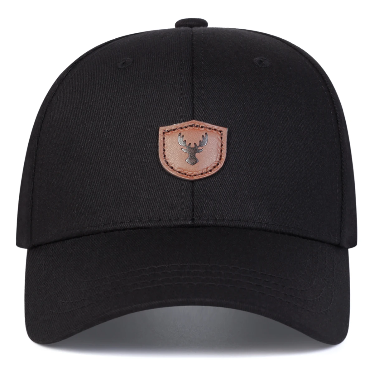 Unisex Geweih Leder Label Baseball Caps Frühling Herbst Outdoor Sonnenschutz Hut Einstellbar Casual Trucker Hüte Sport Cap – Detail 4