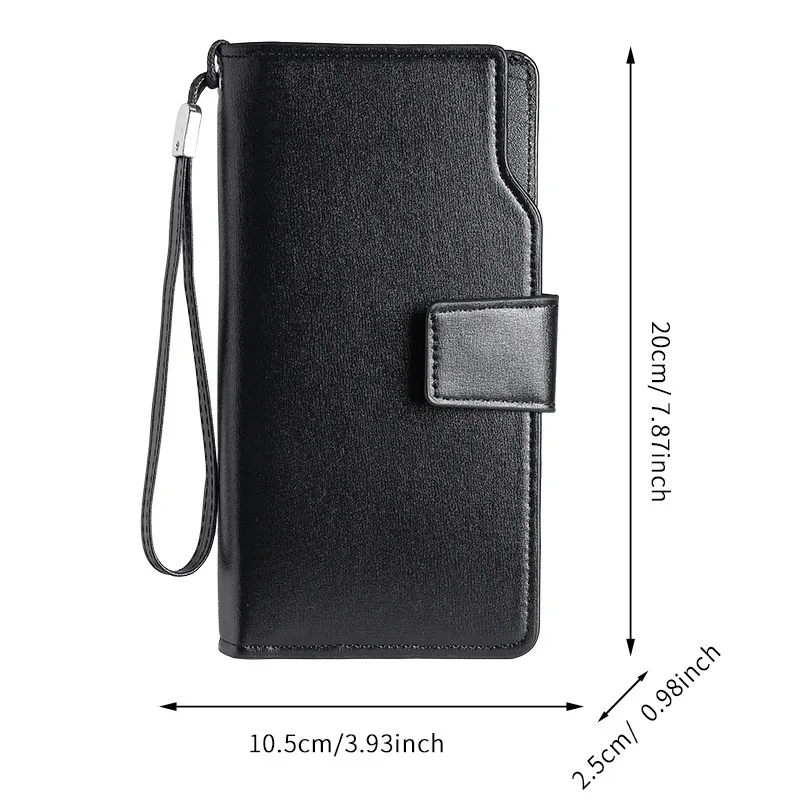 Multi-functional Men's Clutch Bag Korean Style Business Wallet Long Zipper Phone Bag